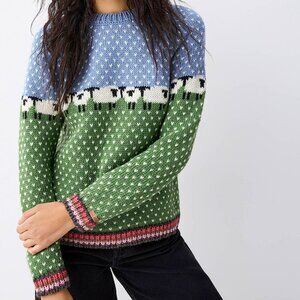 ALMA Pure 100% Wool Sheep Sweater